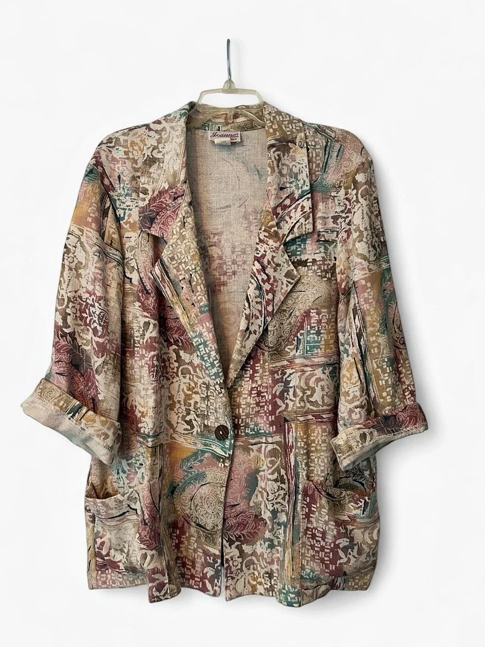 Joanna Vintage 1990s Abstract Print Blazer